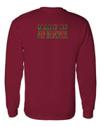 Made In NB ( Tartan Lettering) Left Chest and Back Long Sleeve Tee - Unisex