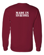 Made In NB ( White Lettering) Left Chest and Back Long Sleeve Tee - Unisex