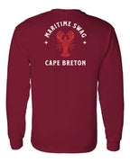 Maritime Swag CB Mandala Red Lobster Left Chest and Back Long Sleeve Tee - Unisex