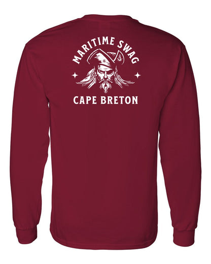 Maritime Swag Cape Breton Pirate Left Chest and Back Long Sleeve Tee