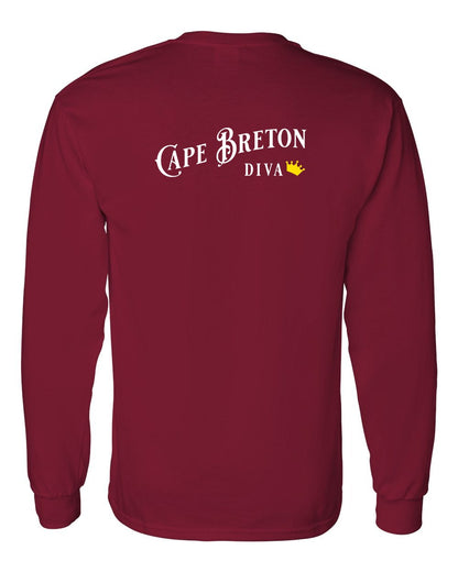Cape Breton Diva Left Chest and Back Long Sleeve Tee