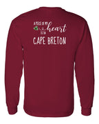 A piece of My heart in CB Tartan Heart Left Chest and Back Long Sleeve Tee - Unisex