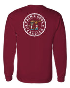 Calm Cool Moose and Beaver Left Chest and Back Long Sleeve - Gildan Canada (sewn Internationally) - Unisex