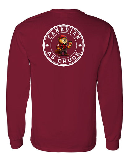 CDN as Chuck Male Beaver Left Chest and Back Long Sleeve