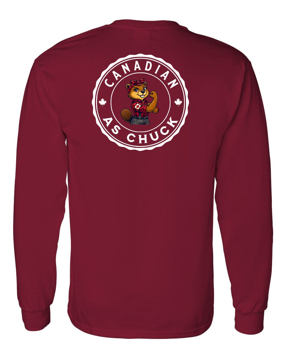 CDN as Chuck Rosie Flex Left Chest and Back Long Sleeve - Gildan Canada (sewn Internationally) - Unisex