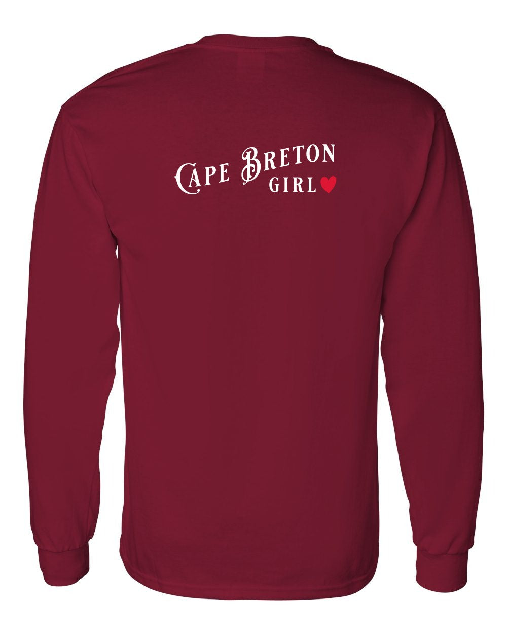 Cape Breton Girl Left Chest and Back Long Sleeve Tee