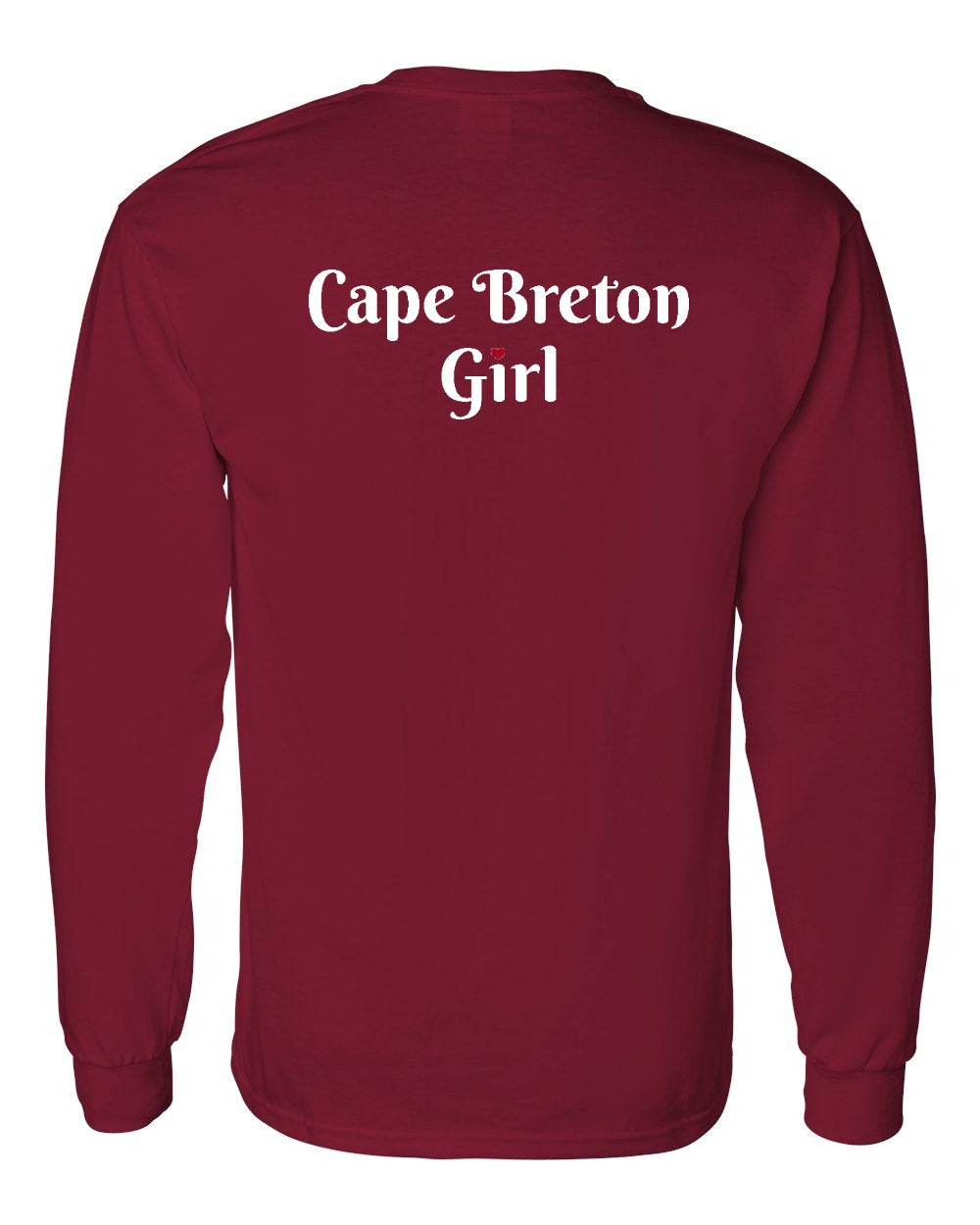 CB Girl Heart Dot Left Chest & Back Long Sleeve Tee - Unisex