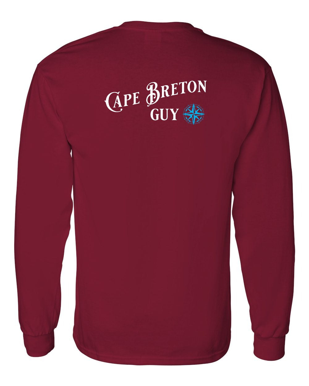 CB Guy Blue Left Chest and Back Long Sleeve Tee - Unisex