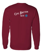 CB Guy Blue Left Chest and Back Long Sleeve Tee - Unisex