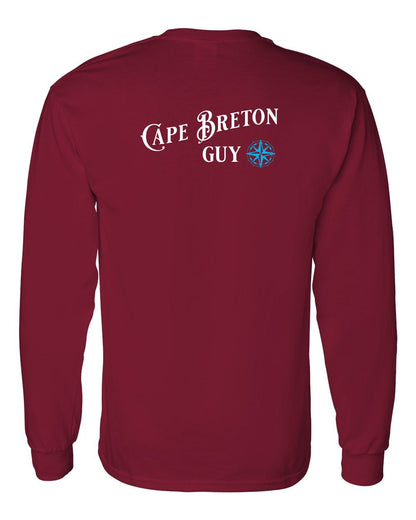 Cape Breton Guy blue Left Chest and Back Long Sleeve Tee