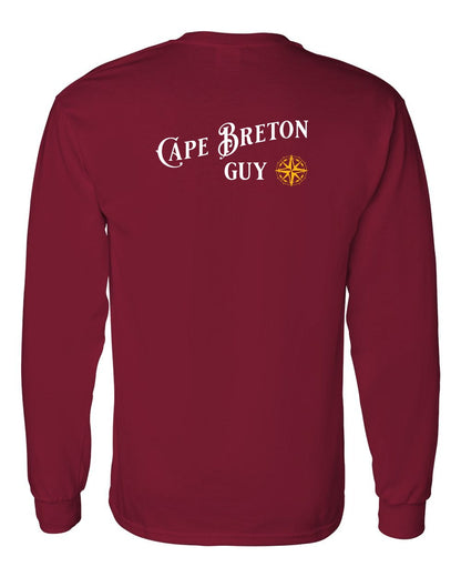 Cape Breton Guy yellow Left Chest and Back Long Sleeve Tee