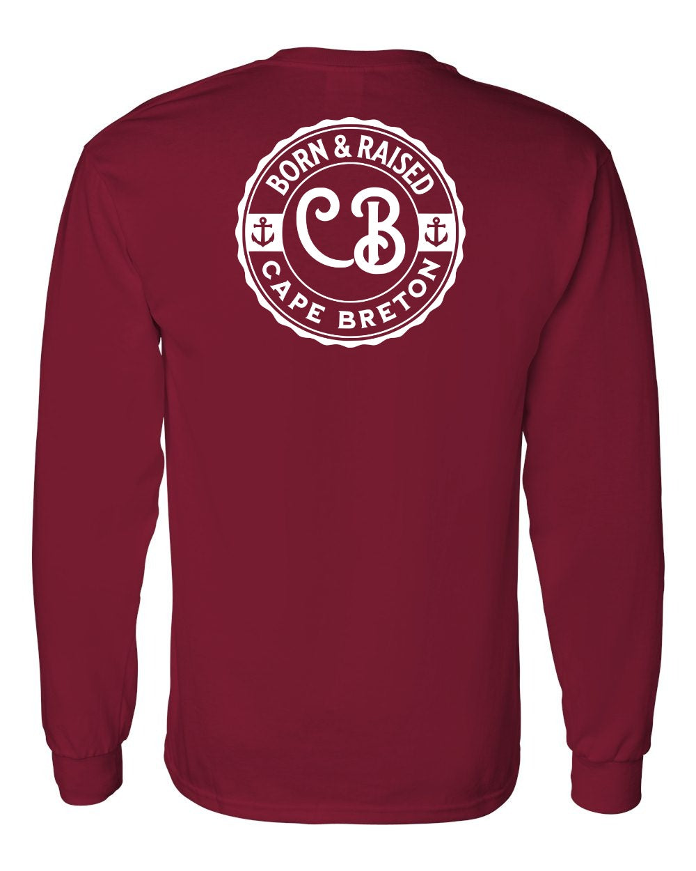 Born & Raised Cape Breton Left Chest and Back Long Sleeve Tee
