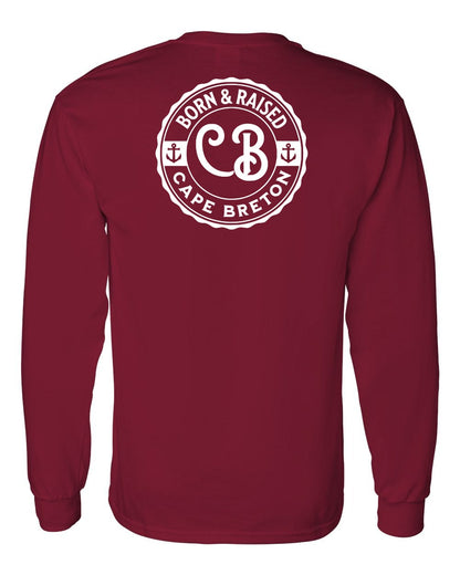 Born & Raised Cape Breton Left Chest and Back Long Sleeve Tee