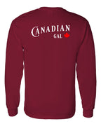 Canadian Girl Left Chest and Back Long Sleeve - Gildan Canada (sewn Internationally) - Unisex
