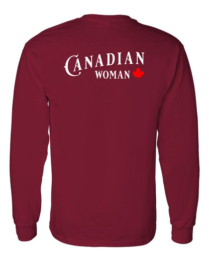 Canadian Woman Left Chest and Back Long Sleeve