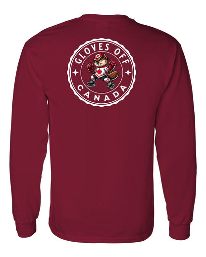 Gloves Off Beaver Left Chest and Back Long Sleeve