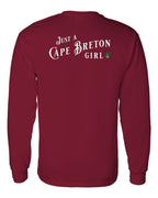 Just a CB Girl Tartan Left Chest and Back Long Sleeve Tee - Unisex