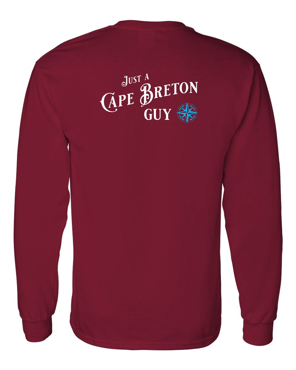 Just a CB Guy Blue Left Chest and Back Long Sleeve Tee - Unisex