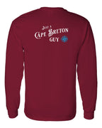 Just a CB Guy Blue Left Chest and Back Long Sleeve Tee - Unisex