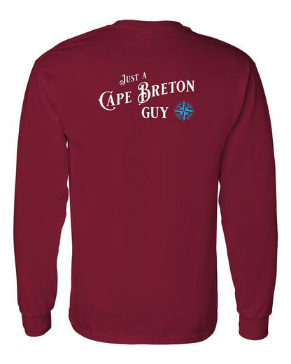 Just a Cape Breton Guy blue Left Chest and Back Long Sleeve Tee