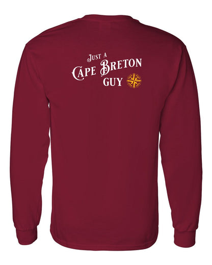 Just a Cape Breton Guy yellow Left Chest and Back Long Sleeve Tee