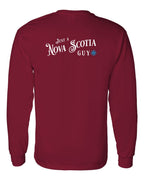 Just a NS Guy Blue Left Chest and Back Long Sleeve Tee - Unisex