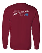 Living the NFLD Life blue Left Chest and Back Long Sleeve - Unisex