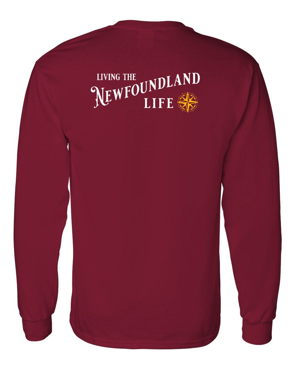 Living the Newfoundland Life yellow Left Chest and Back Long Sleeve