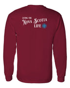 Living the NS Life blue Left Chest and Back Long Sleeve Tee - Unisex