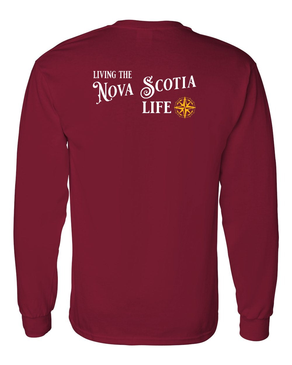 Living the NS Life yellow Left Chest and Back Long Sleeve Tee - Unisex
