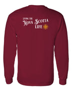 Living the NS Life yellow Left Chest and Back Long Sleeve Tee - Unisex