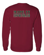 Made In NFLD ( Tartan Lettering) Left Chest and Back Long Sleeve - Unisex