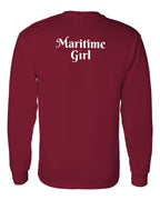 Maritime Girl Heart Dot Left Chest & Back Long Sleeve Tee - Unisex