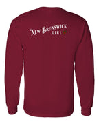 NB Girl Tartan heart Left Chest and Back Long Sleeve Tee - Unisex