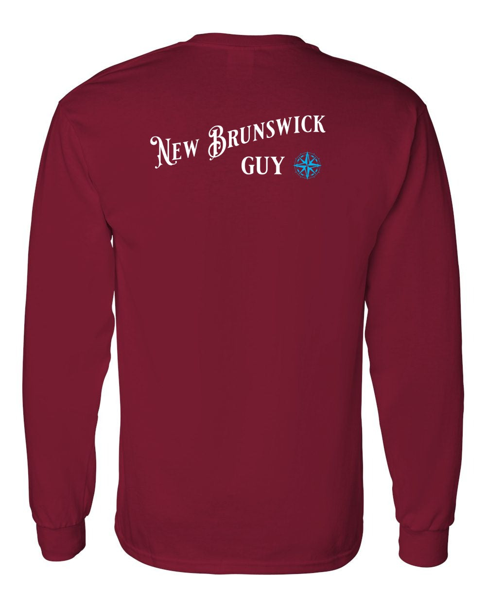 New Brunswick Guy blue Left Chest and Back Long Sleeve Tee