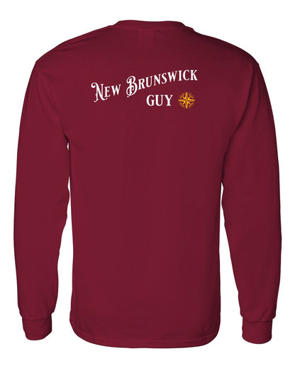 New Brunswick Guy yellow Left Chest and Back Long Sleeve Tee
