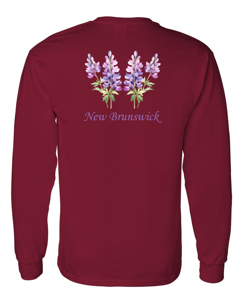 New Brunswick Lupins Left Chest and Back Long Sleeve Tee