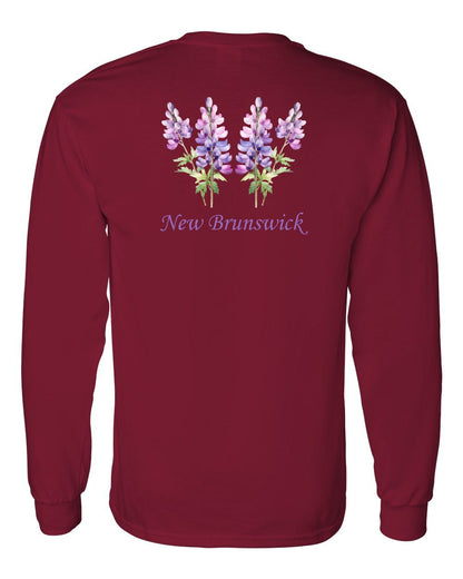 New Brunswick Lupins Left Chest and Back Long Sleeve Tee