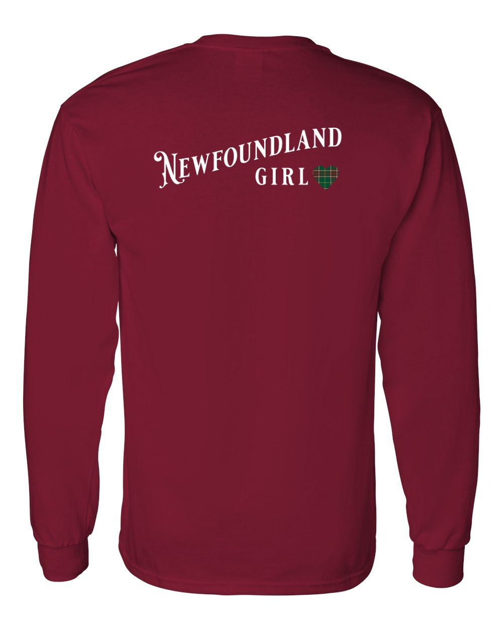 Newfoundland Girl Tartan Left Chest and Back Long Sleeve