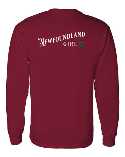 Newfoundland Girl Tartan Left Chest and Back Long Sleeve