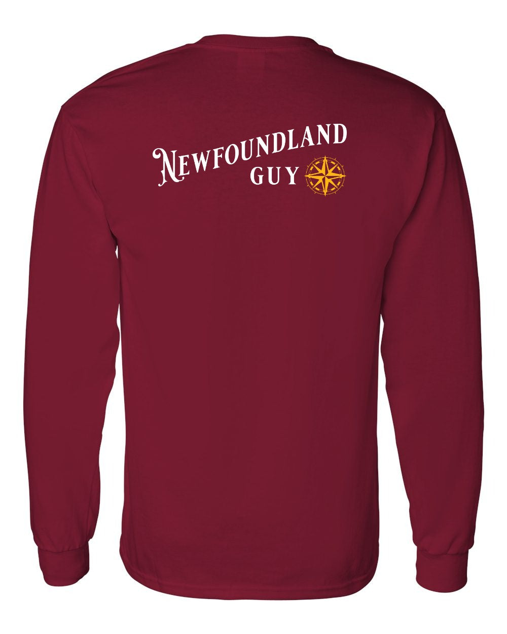Newfoundland Guy yellow Left Chest and Back Long Sleeve