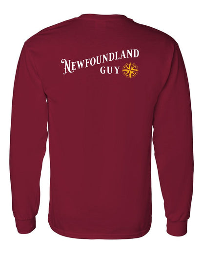 Newfoundland Guy yellow Left Chest and Back Long Sleeve