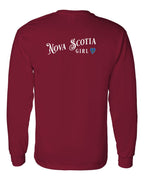 NS Girl Tartan Heart Left Chest and Back Long Sleeve Tee - Unisex