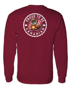 Proud to be Canadian Beaver Left Chest and Back Long Sleeve - Gildan Canada (sewn Internationally) - Unisex