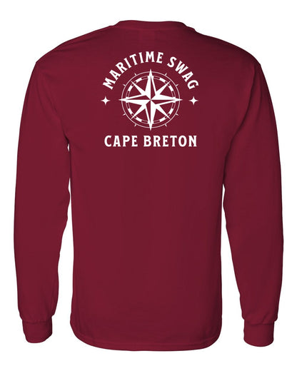 Maritime Swag Cape Breton Compass Left Chest and Back Long Sleeve Tee