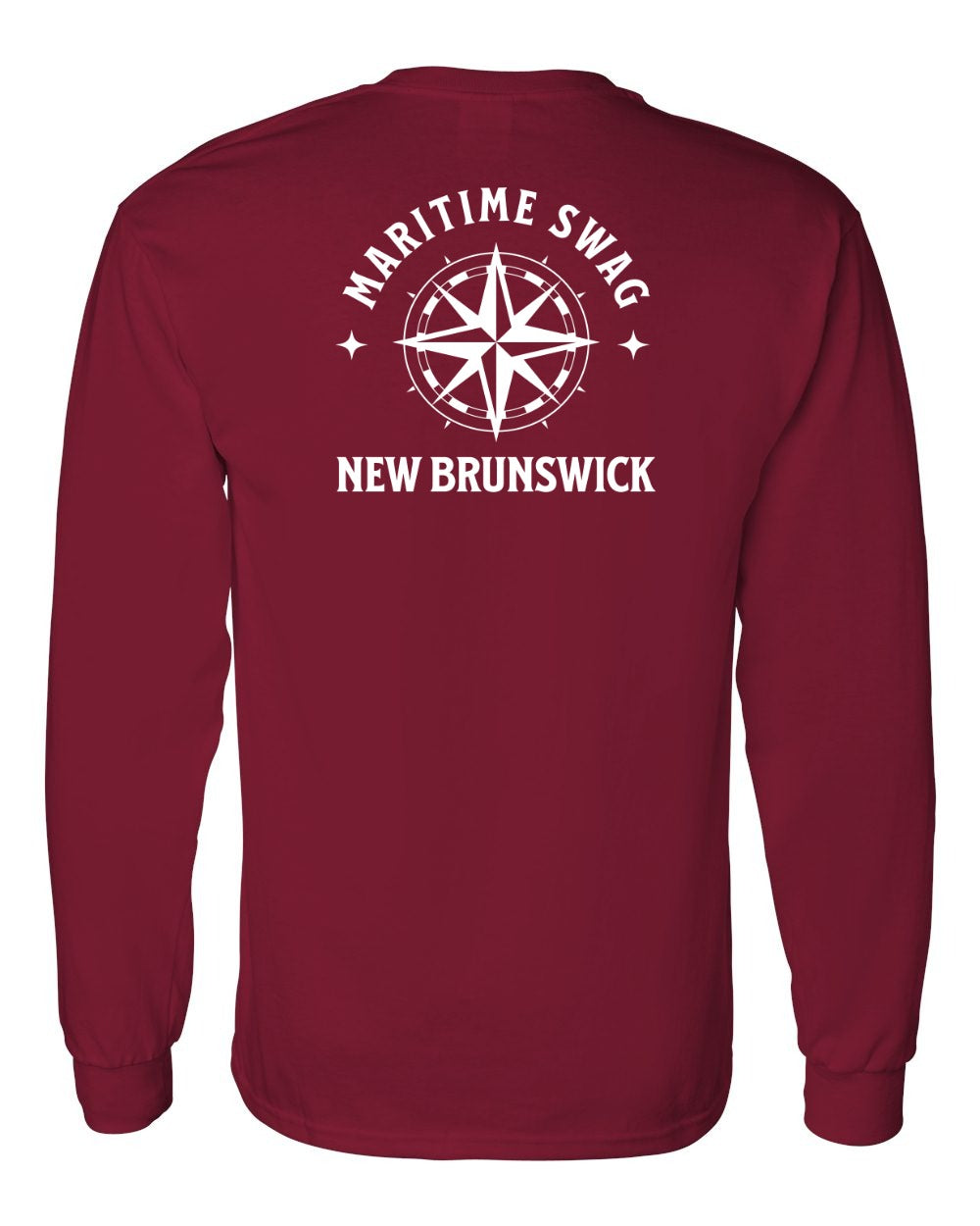 Maritime Swag New Brunswick Compass Left Chest and Back Long Sleeve Tee