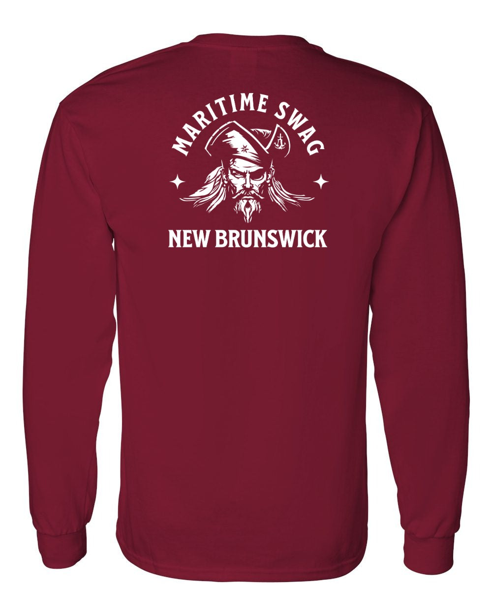 Maritime Swag New Brunswick Pirate Left Chest and Back Long Sleeve Tee