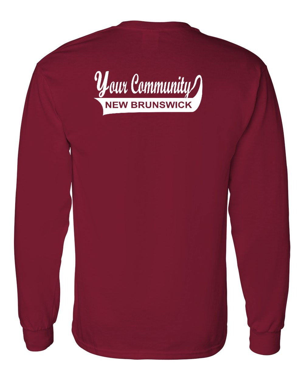 Your Community Swoop NB Left Chest and Back Long Sleeve Tee - Unisex
