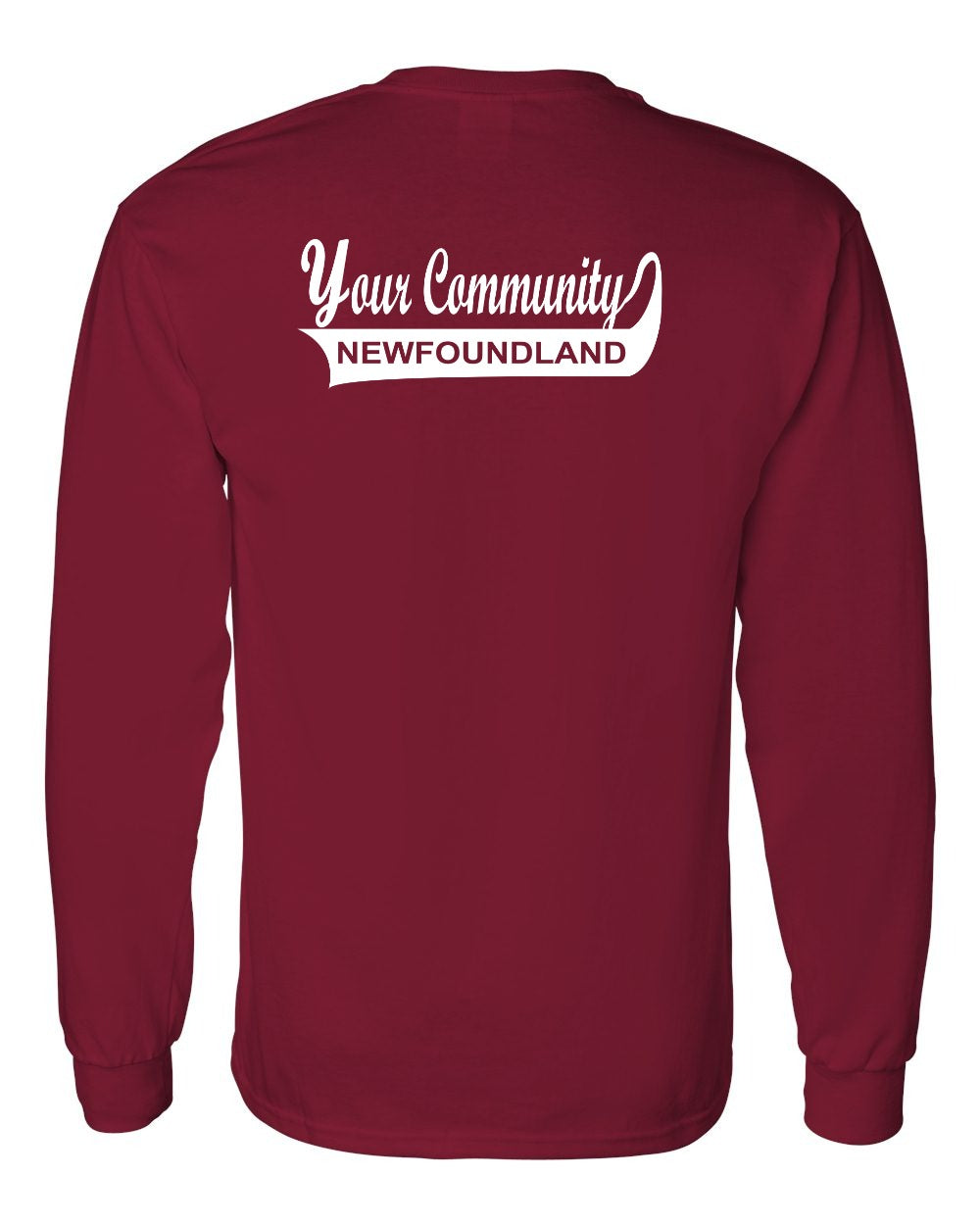 Custom Your Community Swoop (NFLD) Left Chest and Back Long Sleeve - Unisex