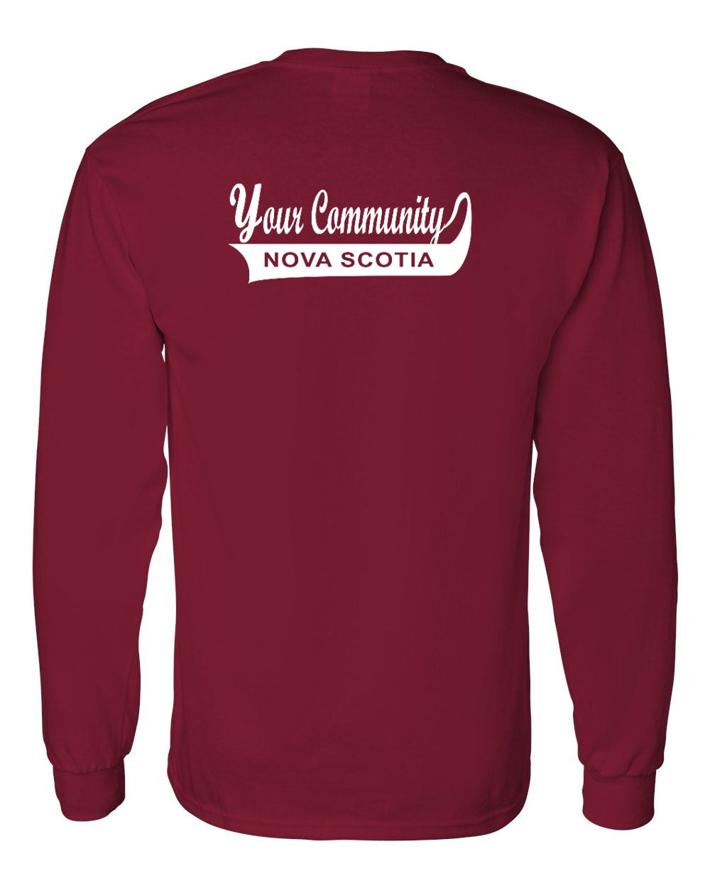 Custom Your Community Swoop (NS) Left Chest and Back Long Sleeve Tee - Unisex